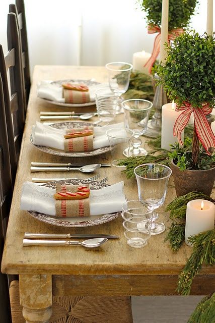 Use a painter's dropcloth as a tablecloth - so inexpensive you won't feel guilty throwing it out at the end of dinner.